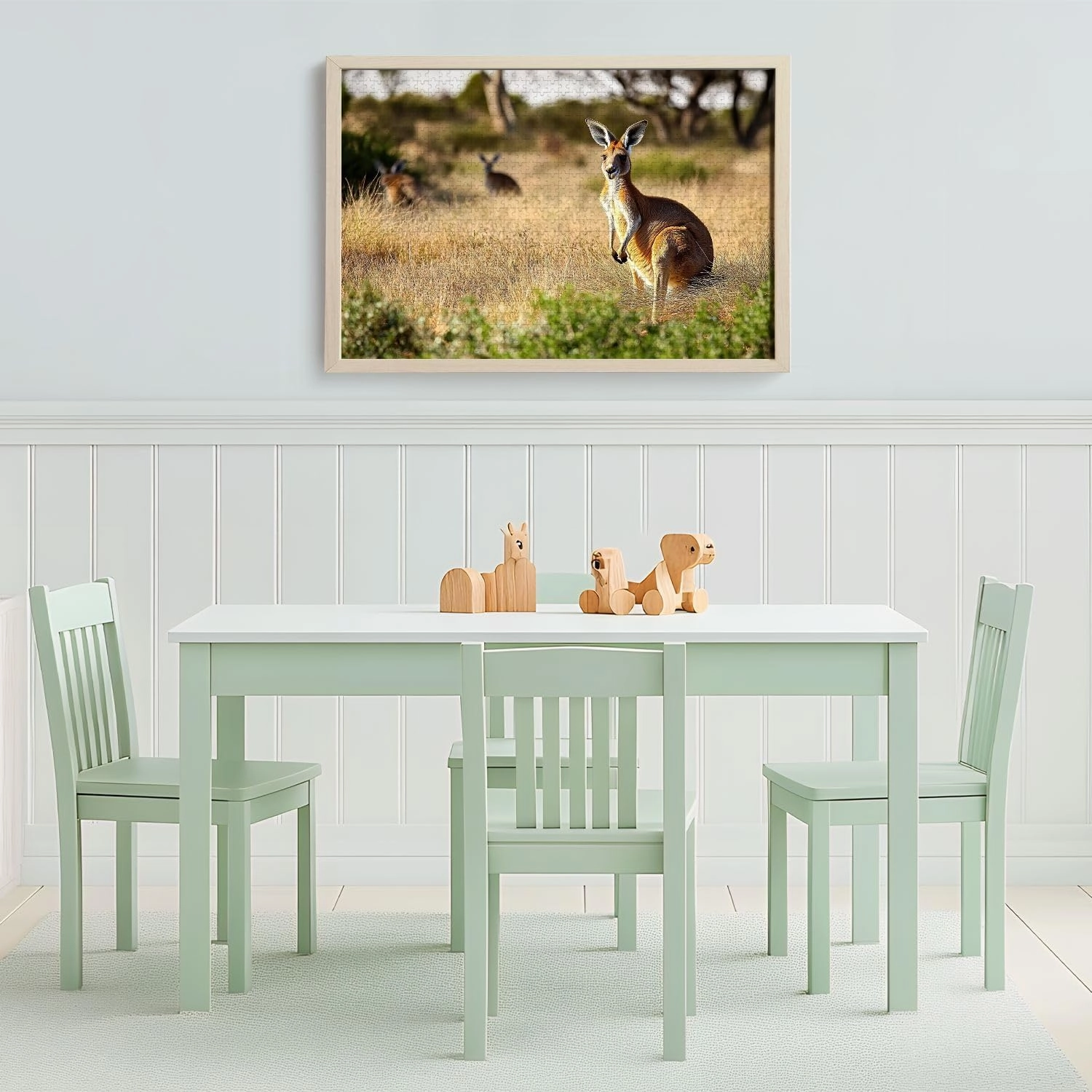 Wooden Jigsaw Puzzles for Adults 1000 Pieces Red Kangaroo grasslands Australian Outback Fun and Challenging Board Puzzles Large Educational Game Kids Toys Gift Home Decor