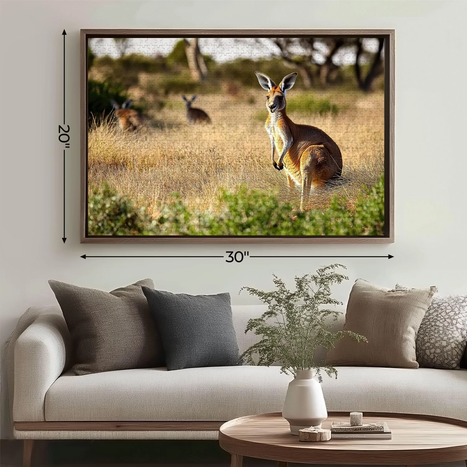 Wooden Jigsaw Puzzles for Adults 1000 Pieces Red Kangaroo grasslands Australian Outback Fun and Challenging Board Puzzles Large Educational Game Kids Toys Gift Home Decor