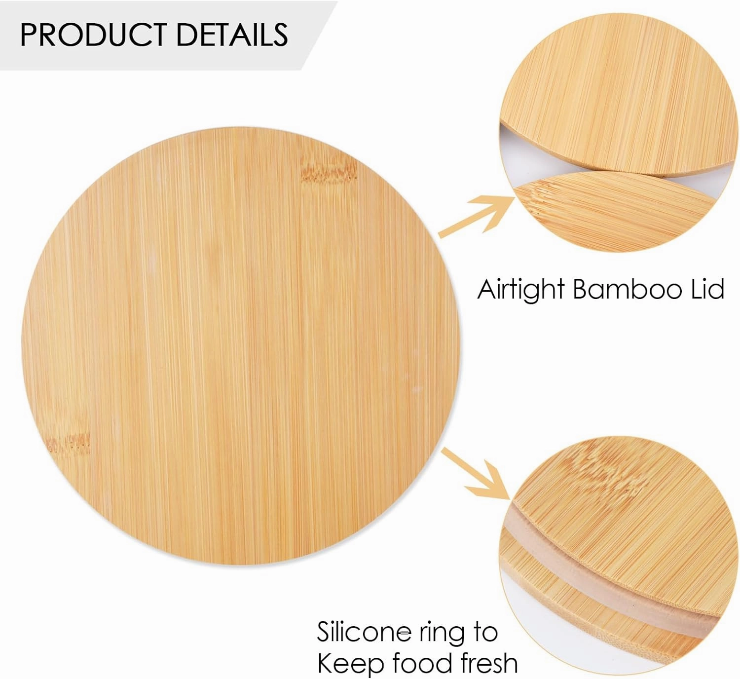 Wooden Replacement Lid Compatible with Pyrex Glass Bowls Round 4 Cup 7201，Round Storage Reusable Covers Compatible with Pyrex Container Durable Food Storage Lids (4 Cup)