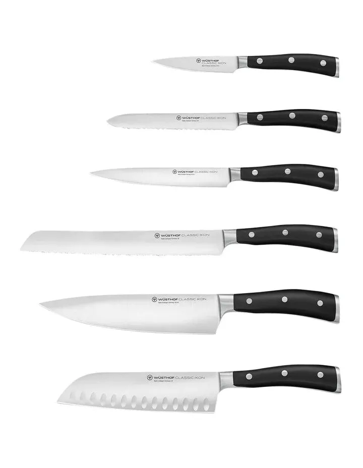 Wusthof - Classic Ikon Knife Block Set 7pc Black