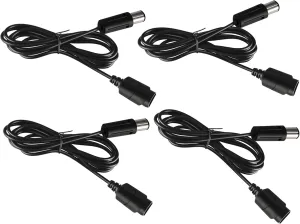 Xahpower 4Pack 6Ft NGC Controller Extension Cable Cord for Nintendo Wii/Gamecube Controller