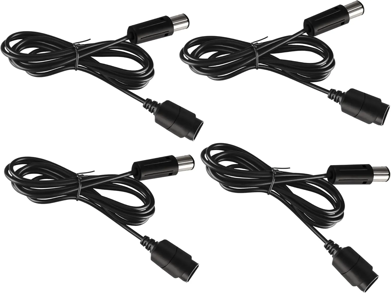 Xahpower 4Pack 6Ft NGC Controller Extension Cable Cord for Nintendo Wii/Gamecube Controller