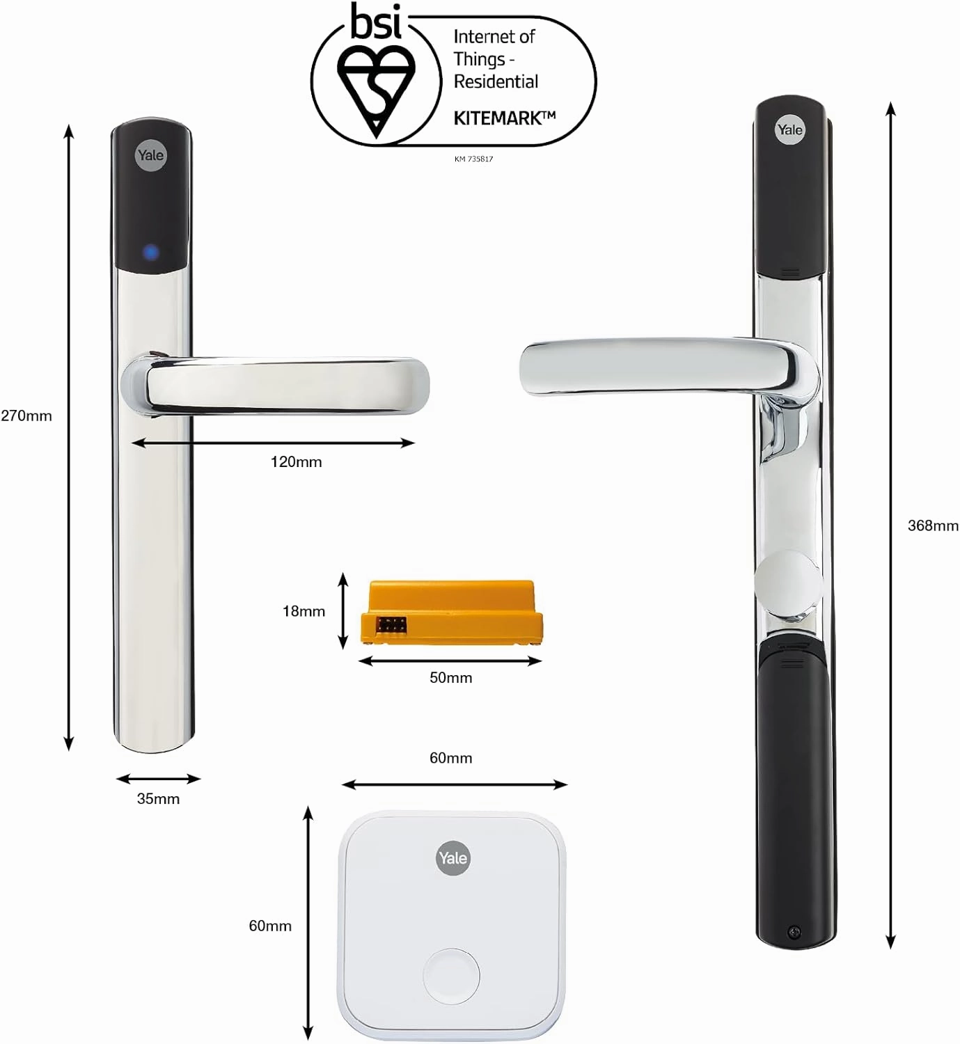 Yale Conexis L2 Smart Door Lock - White- Remote Access from Anywhere, Anytime, No Key Needed, Compatible with Alexa, Google Assistant and Philips Hue, SD-L2000-WH