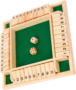 Yardwe 1 Set Wooden Number Dice Game Fun Party Board Game for Adults and Interactive Math Entertainment with Skid Design for Home Gatherings and Classroom Activities