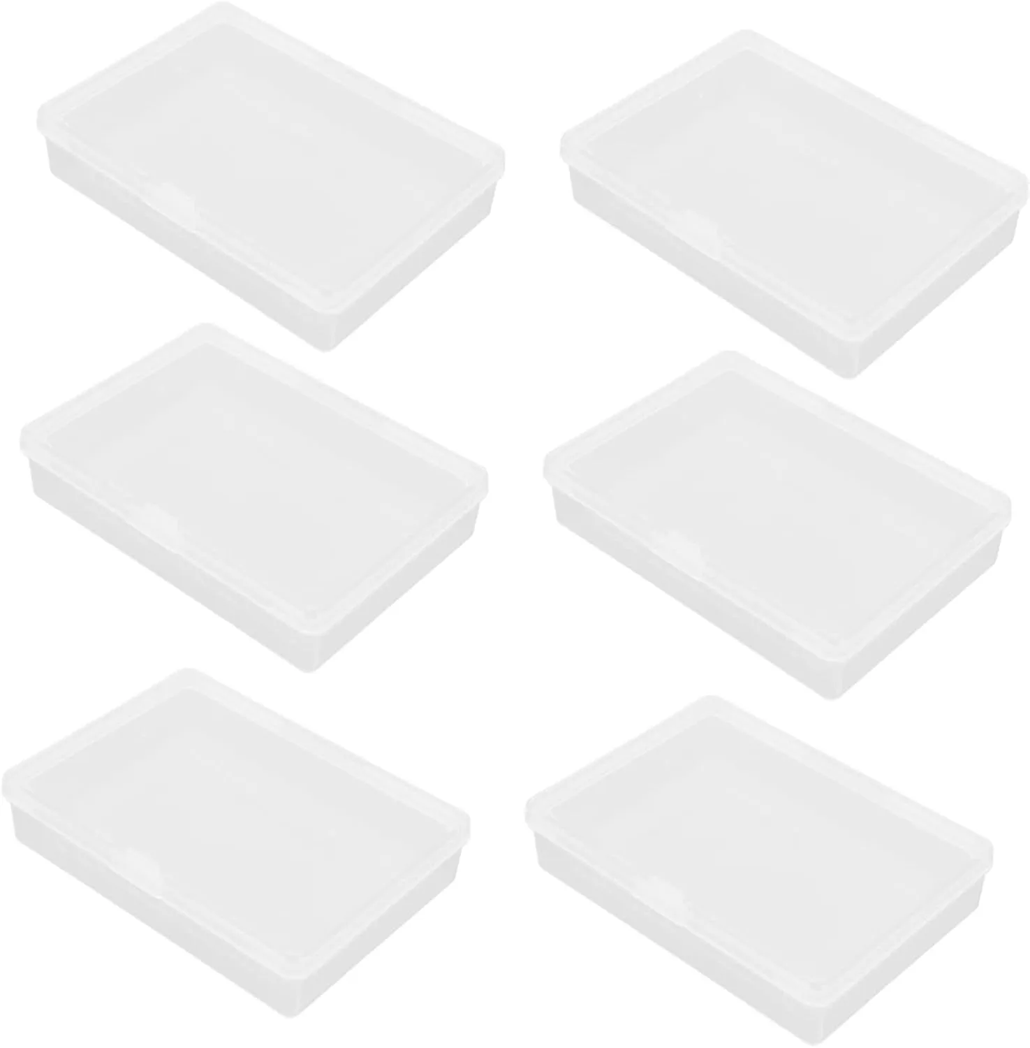 Yardwe 2sets Transparent Storage Box Simple Style Card Organizer for Decks Storage for Games and Cards 6pcs*2
