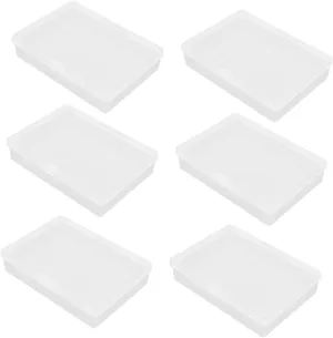 Yardwe 2sets Transparent Storage Box Simple Style Card Organizer for Decks Storage for Games and Cards 6pcs*2