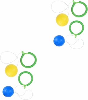 YARNOW Fitness Bouncing Ball Jumping Ring Fun One Legged Jumping for Indoor Lightweight for Active Random Color