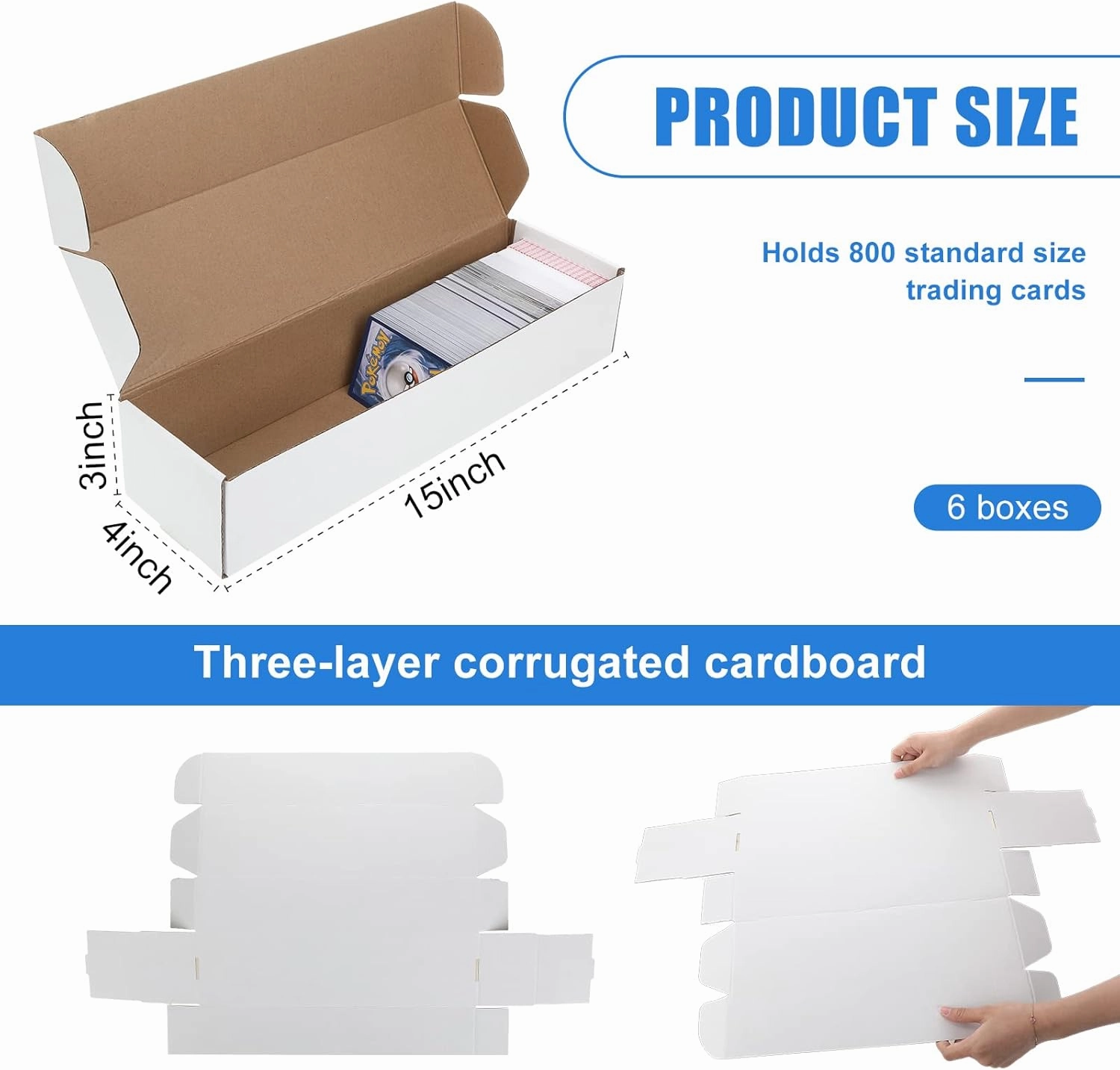 Yexiya 800 Count Storage Box Card Holders for Trading Cards Sports Note Collector Box Trading Note Organizer for Gaming Sports Collecting(36 Pcs)