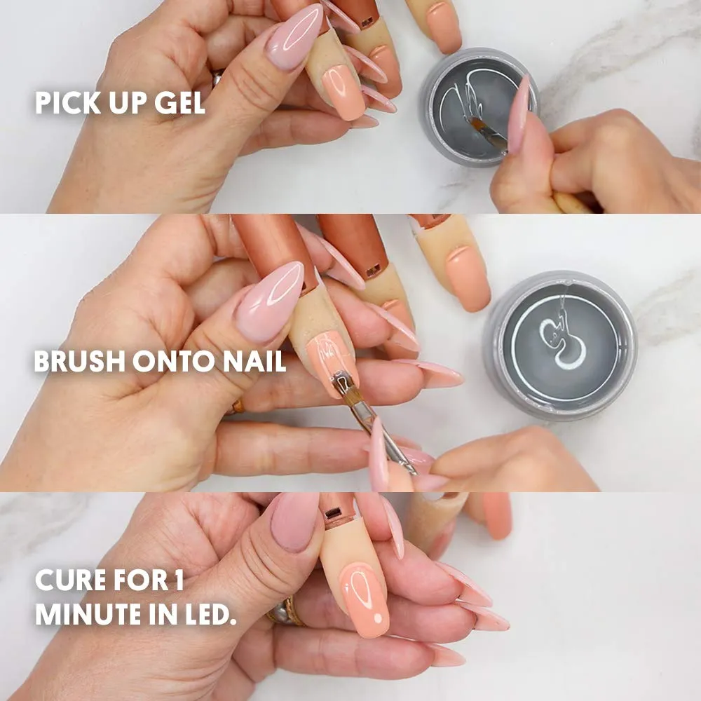 Young Nails Synergy Gel System, Foundation Gel - Builder Gel Base Coat, Superior Adhesion & Strength, Hard Gel Base Coat - Base Gel, Clear, 60g