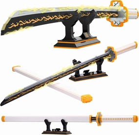 Zenitsu Sword Building Set, 38.8in Demon Sword Set with Scabbard and Stand, Cosplay Anime Samurai Sword, Handmade Katana Toy Sword for Adults and Kids 8  (956 Pieces)